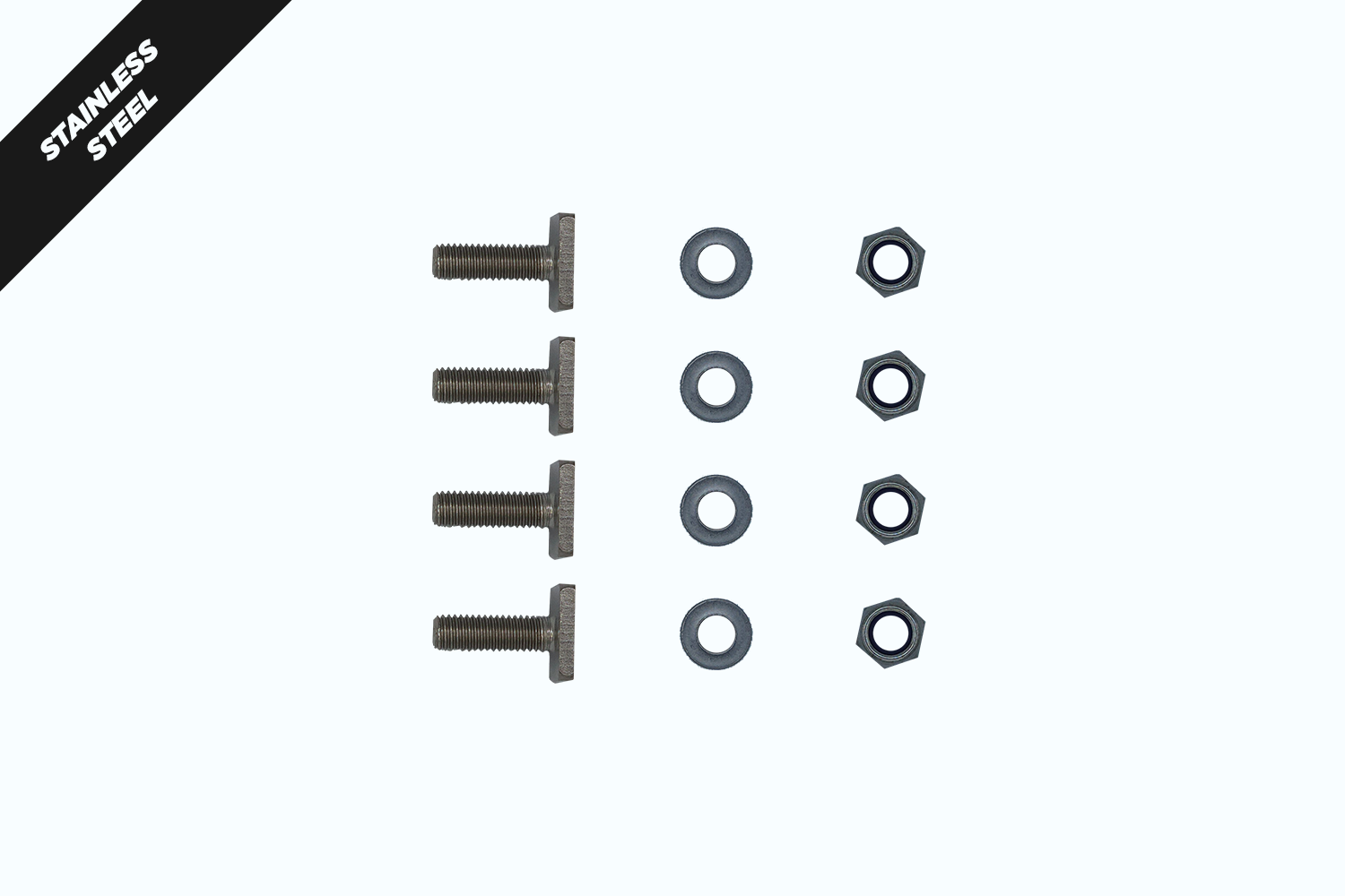 Ss304 M8 X 25mm Square Hd T Bolt 20 X 20 X 3 (4) 1008
