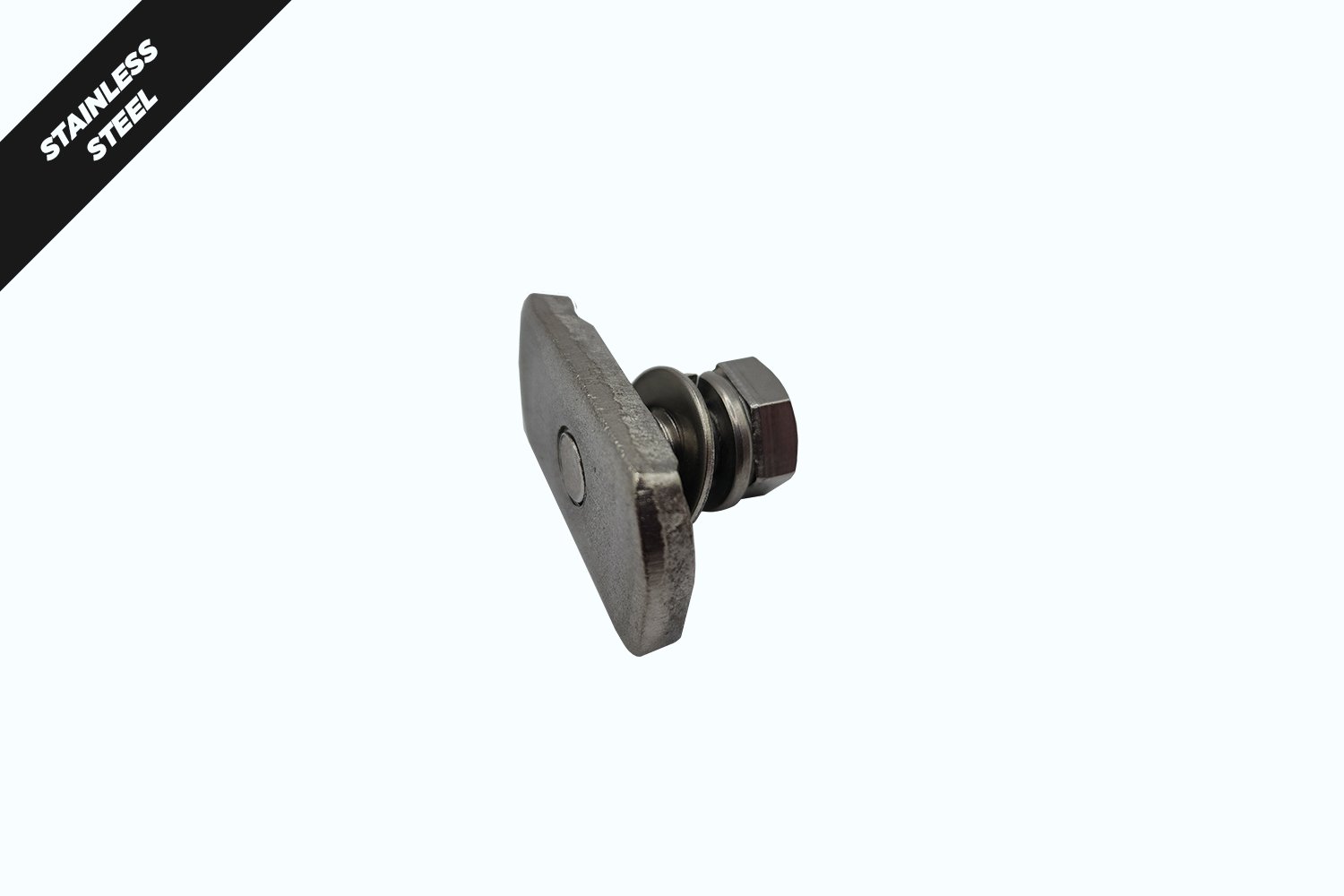 Ss304 M8 X 20mm Set Screws (4) And Ss304 M8 Strut Nut 35 X 19 X 8 (4) 1017