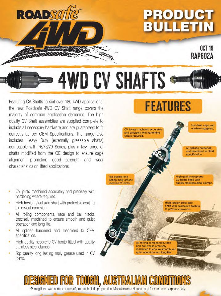 Ford Ranger Pj Pk 4wd Right Front Cv Joints