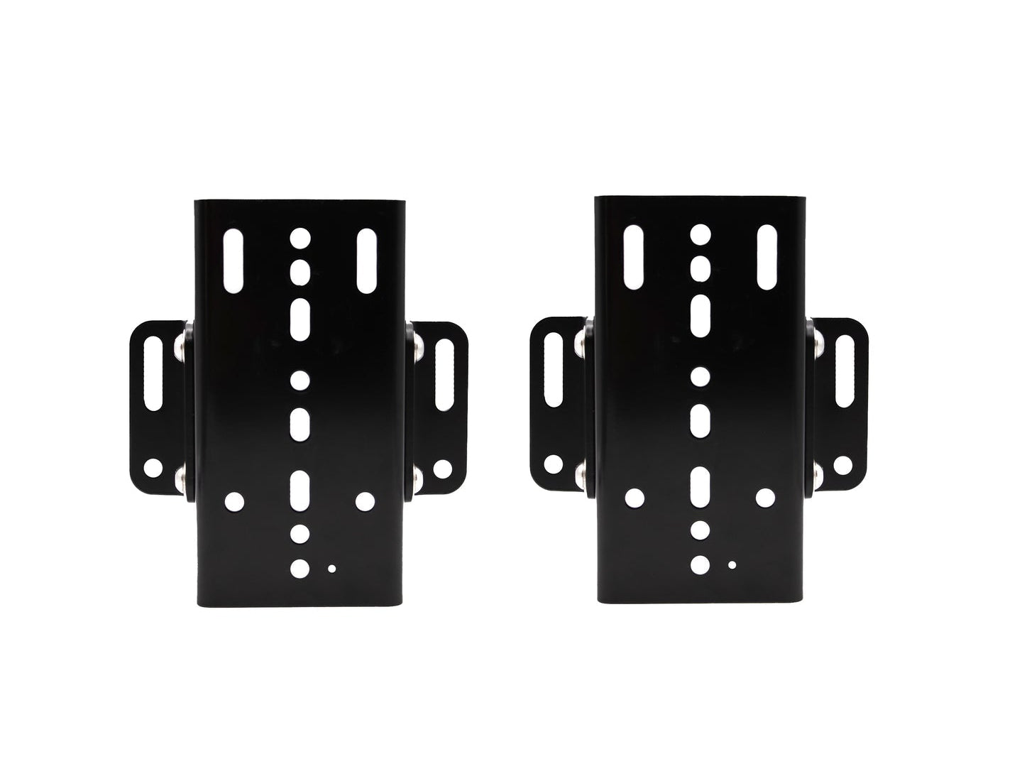 Two black metal brackets on a white background with 'Racks Brax' branding.