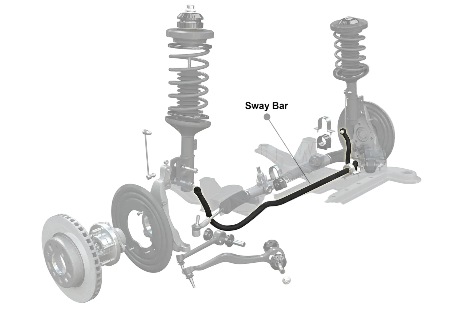 Front Sway Bar - 24mm 2 Point Adjustable to Suit Kia Stinger CK and Genesis IK