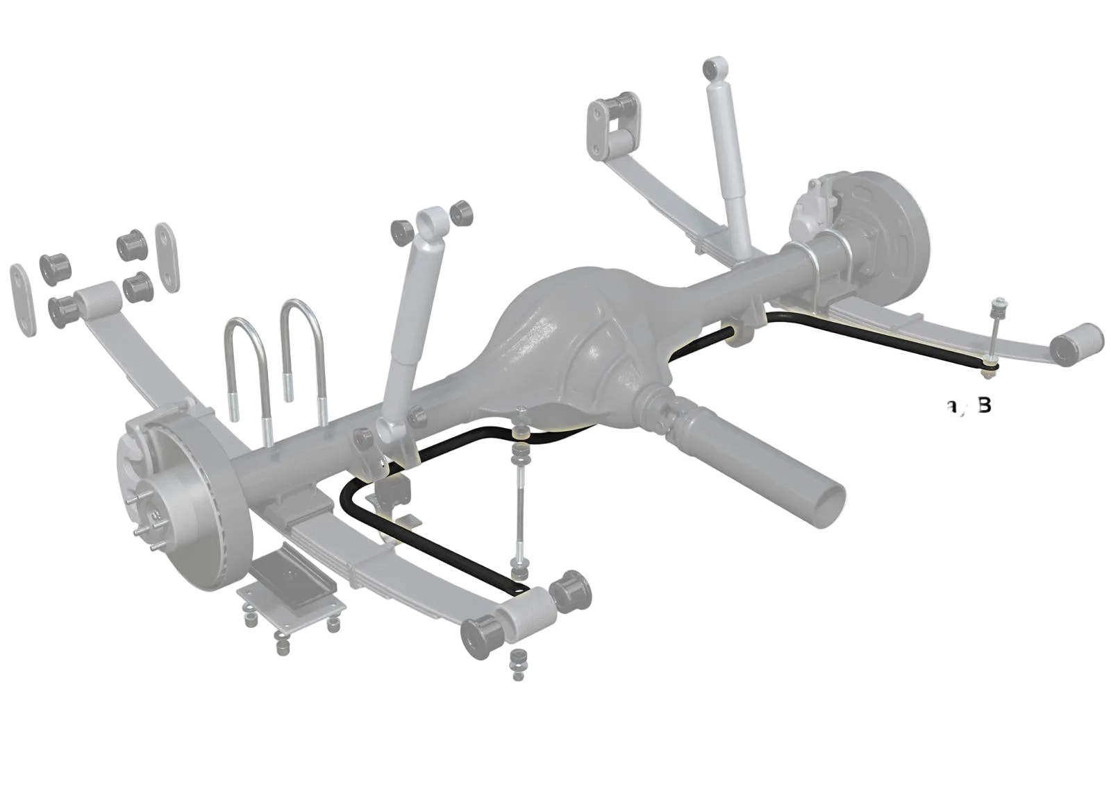 Front Sway Bar - 20mm Non Adjustable to Suit Nissan Patrol GQ and Ford Maverick DA