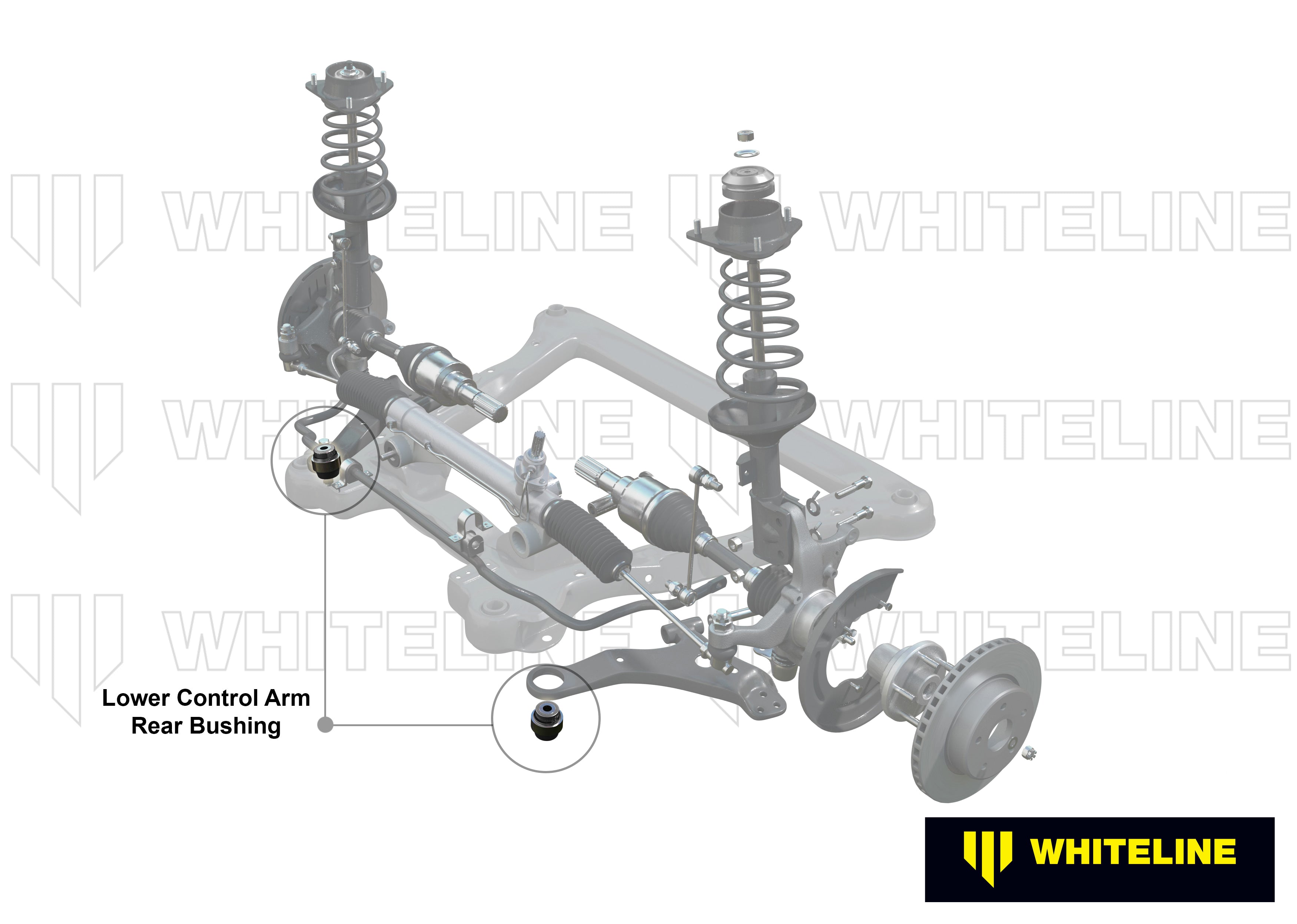 Front Control Arm Lower - Inner Rear Bushing Kit to Suit Nissan Micra, Pulsar and Renault Clio, Megane (W53665)