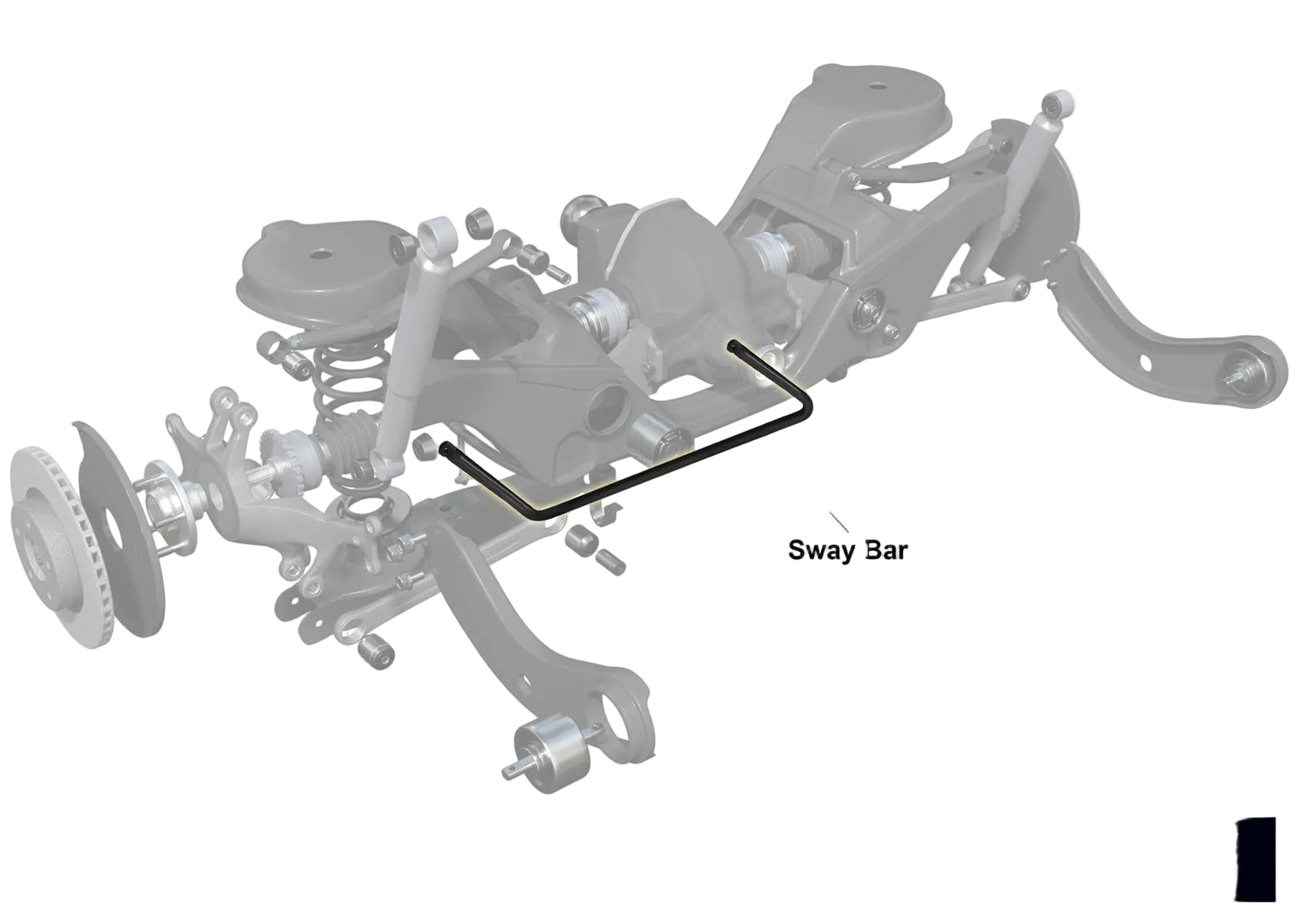 Rear Sway Bar - 27mm 2 Point Adjustable to Suit Mazda3 MPS BK, BL