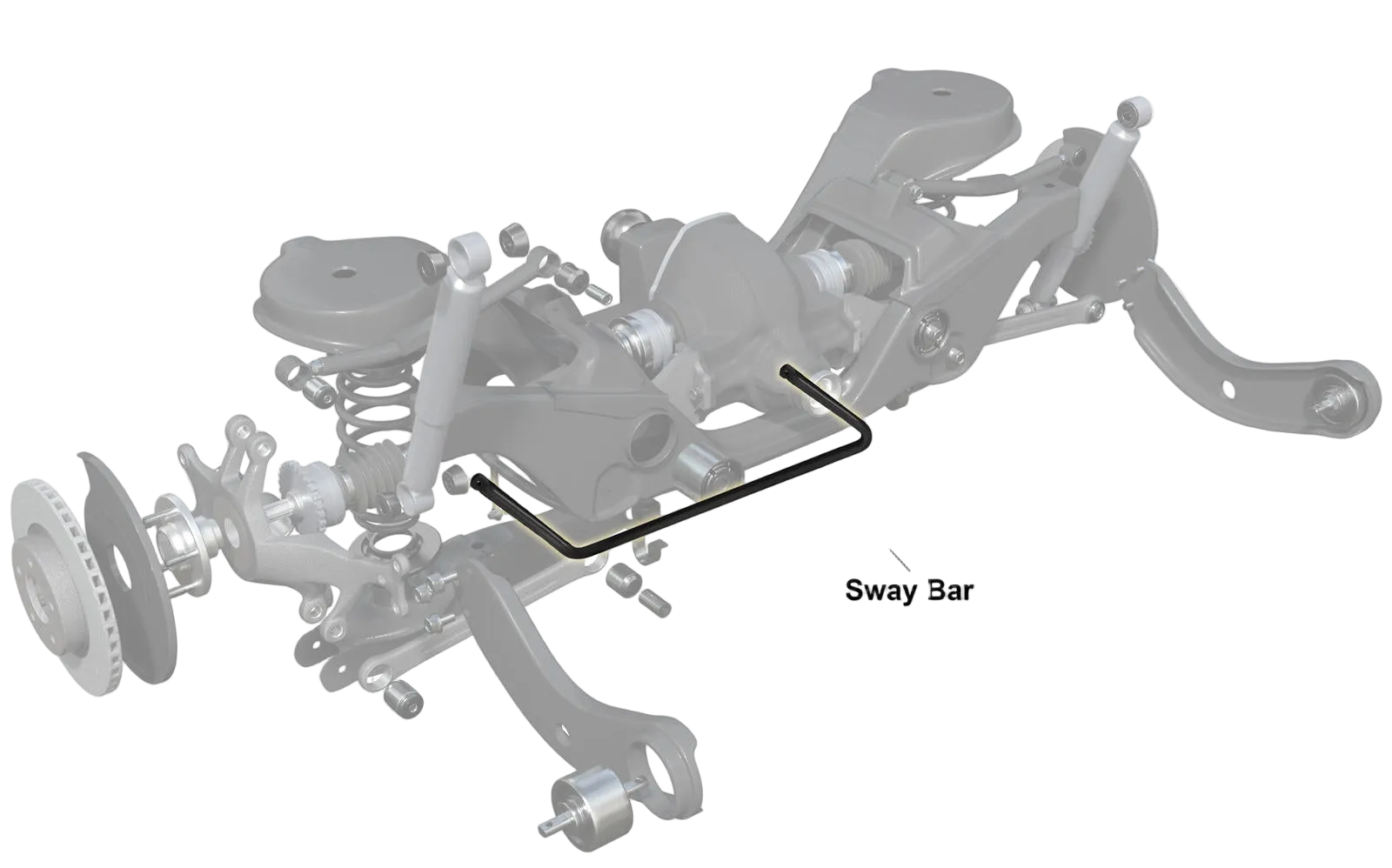 Rear Sway Bar - 24mm 3 Point Adjustable to Suit Ford Focus RS LV