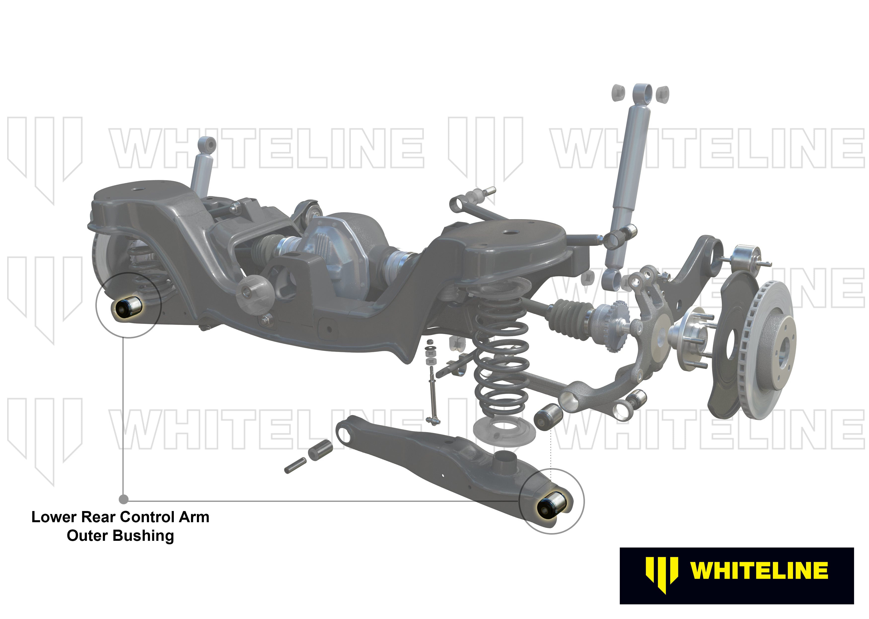 Rear Control Arm Lwer Rear - Outer Bushing Kit to Suit Ford Focus, Mazda3 and Volvo C30, S40 (W63597)