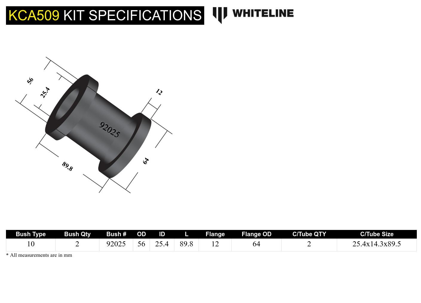 Front Lower Control Arm Bushing - Inner Rear (Camber Correction) Toyota, FJ Cruiser, Tacoma, 4Runner, GX470