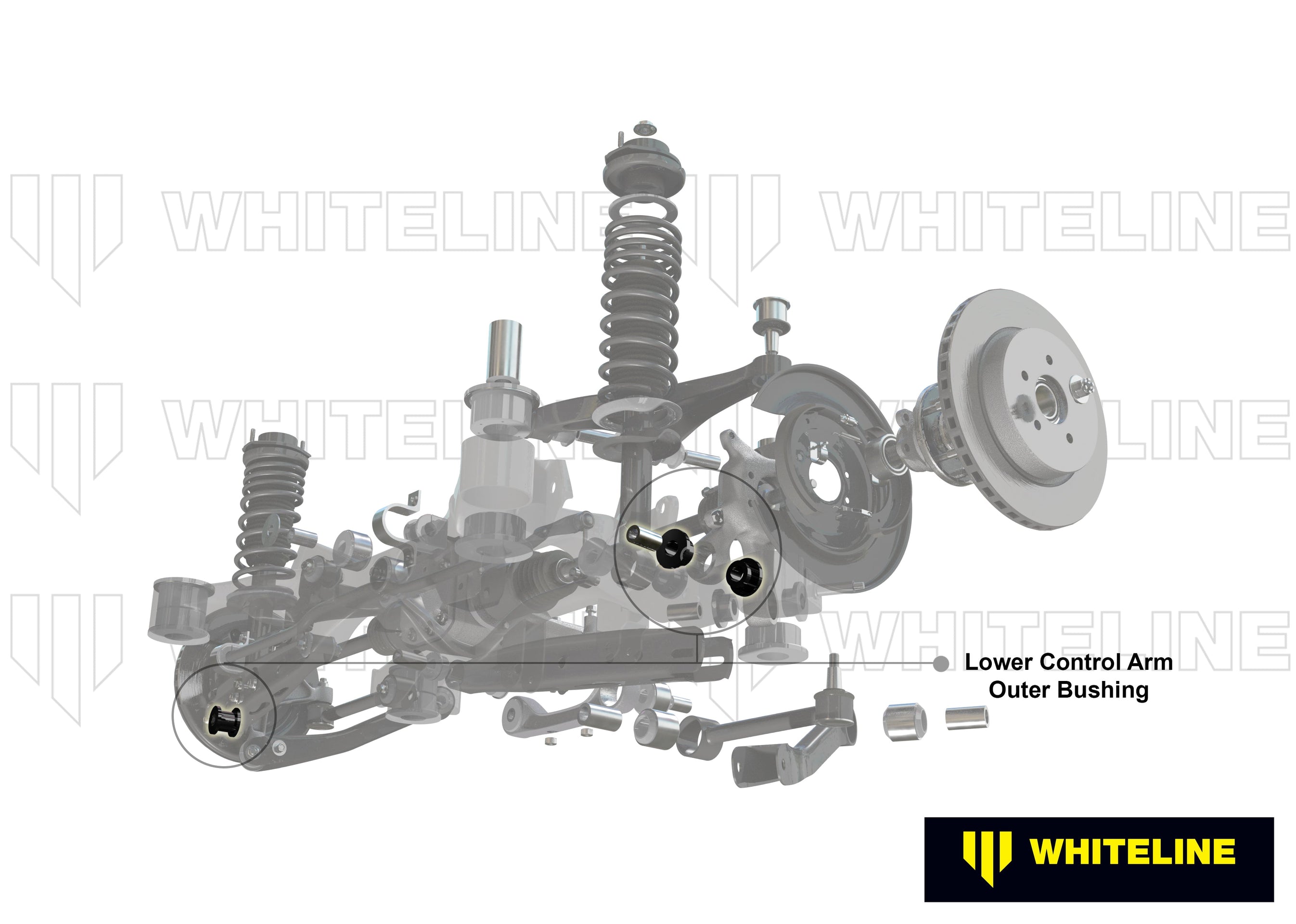 Rear Control Arm Lower - Outer Bushing Kit To Suit Honda Civic Viii Gen And Integra Dc5 (W63595)