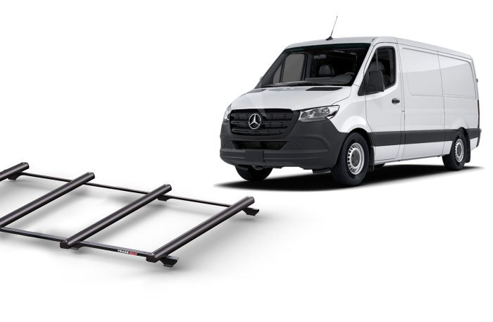 Thumbnail image of Mercedes Benz Sprinter MWB L/Roof (2019 - Current) Trademax Crossbars x 4