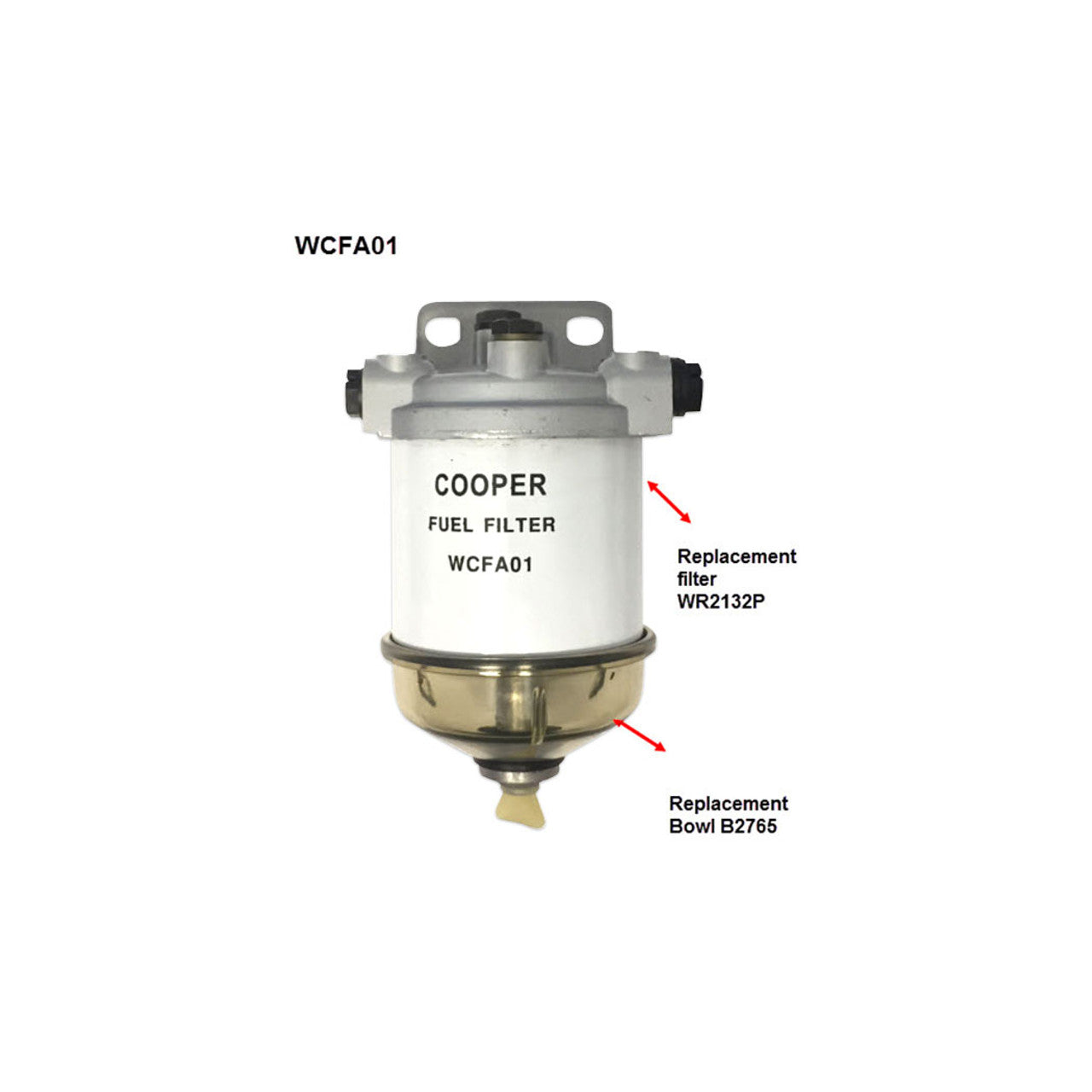 WCFA01 Wesfil Cooper Fuel/Water Separator Assy. (For WR2132P)