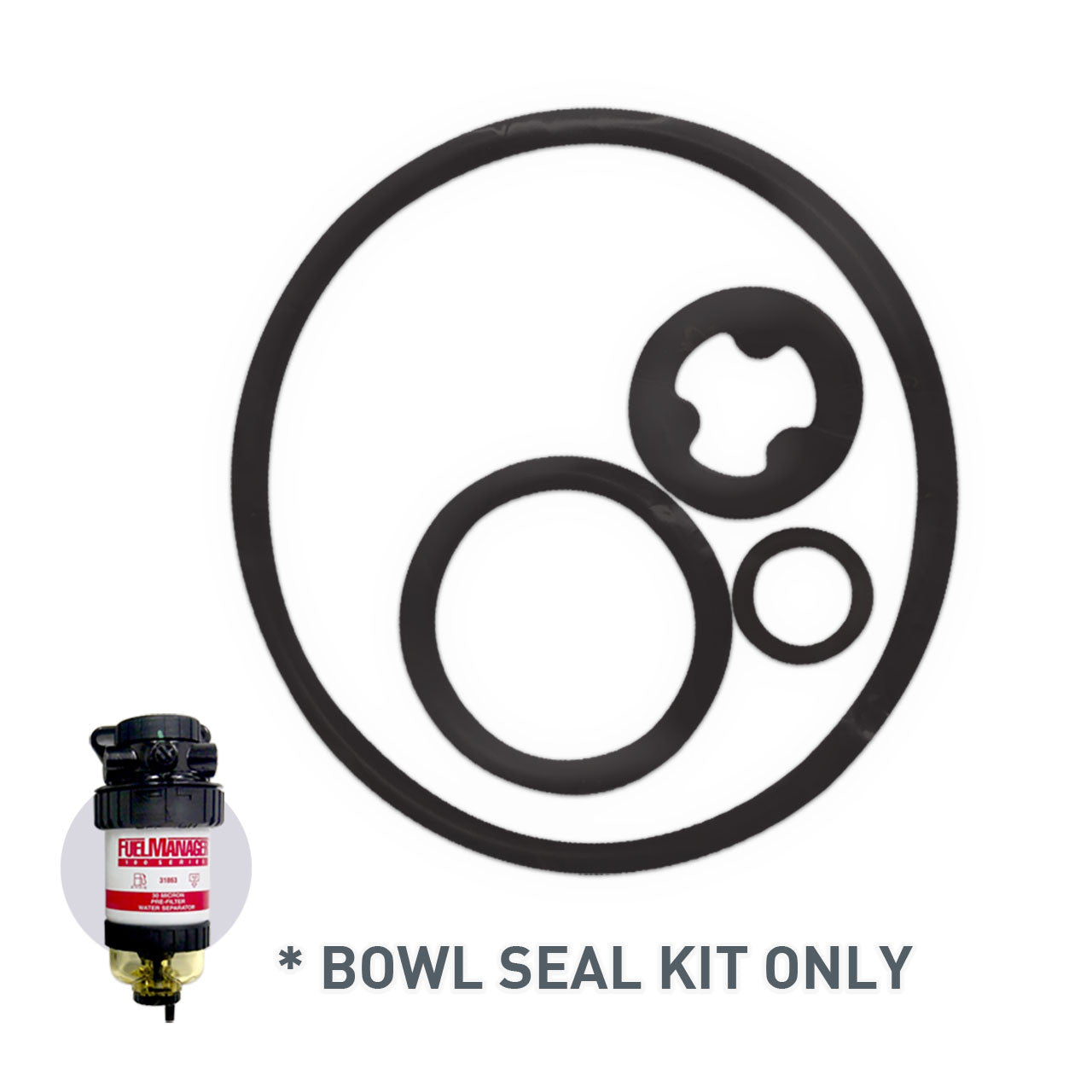 Replacement Bowl Seal Kit 30448 for Fuel Manager suits FM100 Series