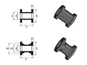 Front Lower Control Arm - Inner Rear Bushing Double Offset Caster Kit to Suit Mitsubishi Galant HG, HH