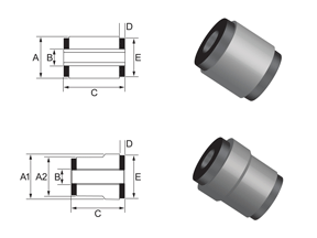 Front Lower Radius Compliance Arm Bushings Offset Caster & Anti Lift Kit to Suit Tesla Model 3 and Model Y