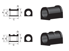 Sway Bar Bushing Service Kit - Toyota MR2 (KSK024-18)