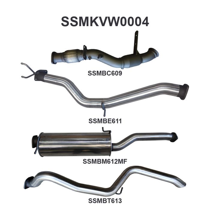 Amarok 2.0L 3in Later Model Tailpipe Exit (SSMKVW0004)