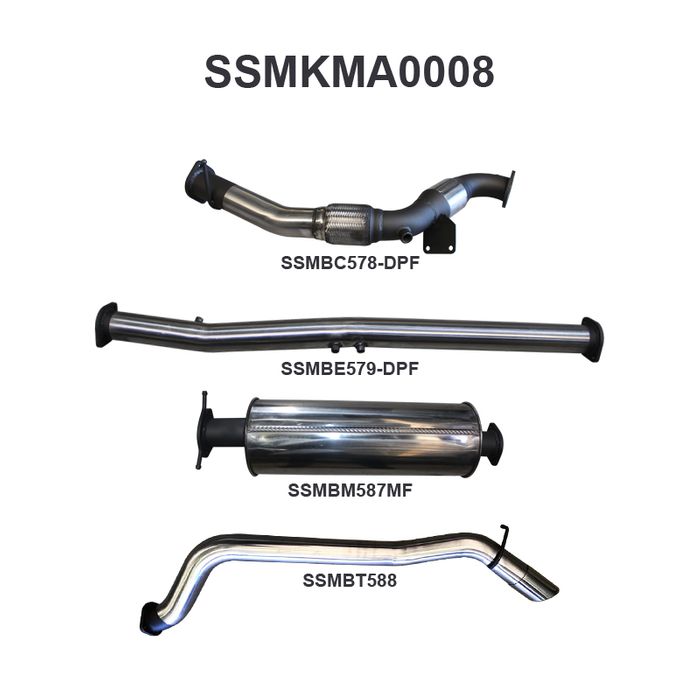 BT50 DPF 3.2L WITH Cat, Muffler (SSMKMA0008)