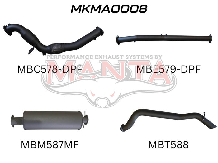 BT50 DPF 3.2L WITH Cat, Muffler (MKMA0008)