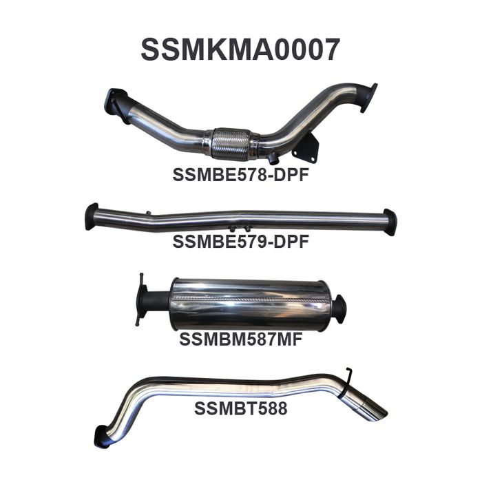 BT50  DPF 3.2L WITHOUT Cat, Muffler (SSMKMA0007)