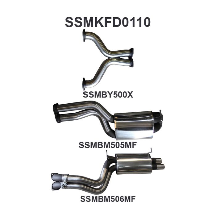 BA BF V8 Sedan 3in L & R CatBack Hotdog/Muffler (SSMKFD0110)