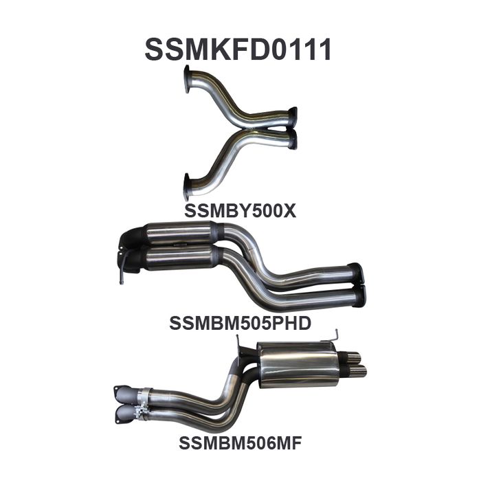 BA BF V8 Sedan 3in Dual Catback Hotdog/Muffler (SSMKFD0111)