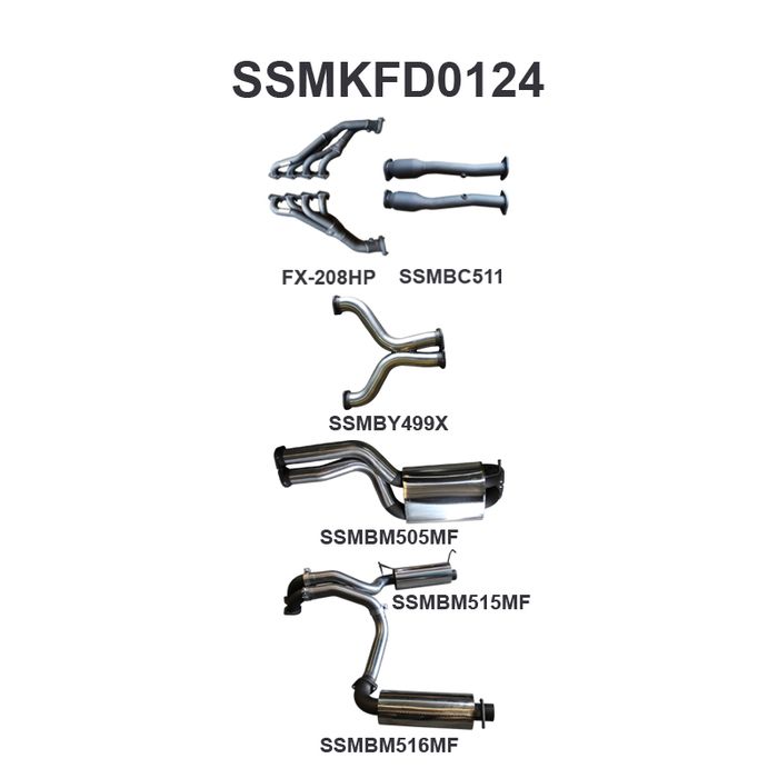 BF GT V8 4V Sedan 3in L & R With Extractors Muffler/Muffler (SSMKFD0124)