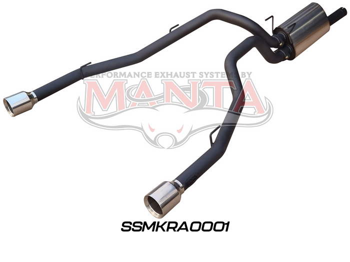 DS RAM1500 5.7L V8 3in Single into Twin, Factory Cat Back Exhaust, with 5in Chrome tips