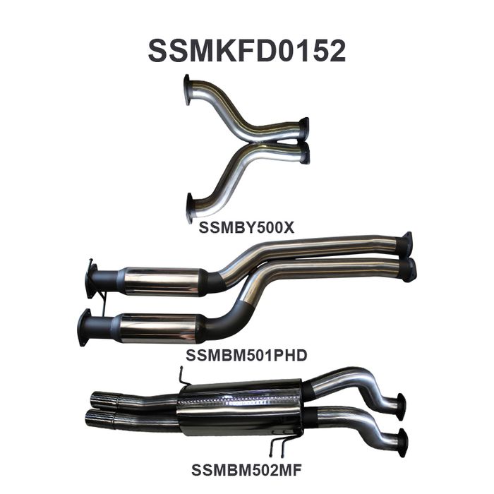 BA BF V8 Ute 3in Dual Catback Hotdog/Muffler (SSMKFD0152)