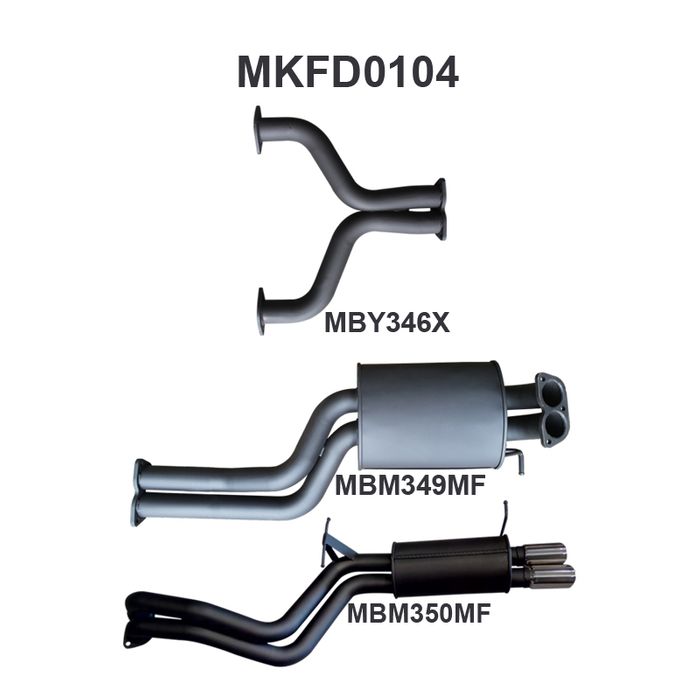 BA BF V8 Sedan 2.5in Dual CatBack Muffler/Muffler (MKFD0104)