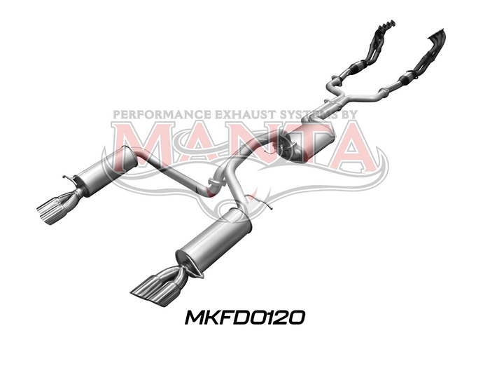 BF GT V8 4V Sedan 2.5in L & R With Extractors Muffler/Muffler (MKFD0120)