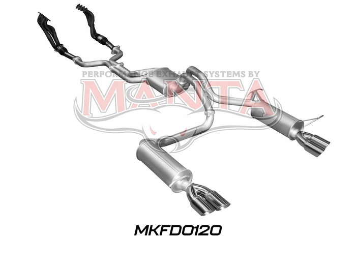 BF GT V8 4V Sedan 2.5in L & R With Extractors Muffler/Muffler (MKFD0120)