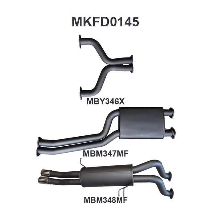 BA BF V8 Ute 2.5in Dual CatBack Muffler/Muffler (MKFD0145)