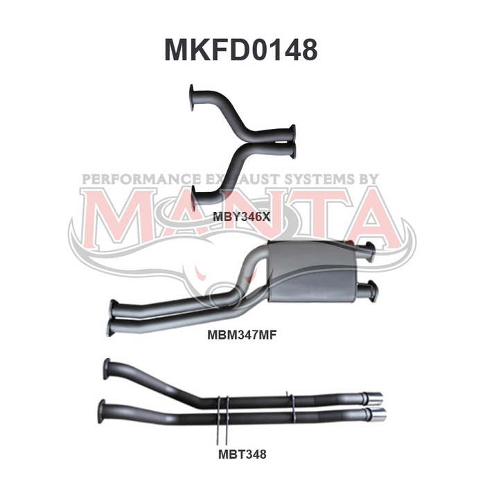 BA BF V8 Ute 2.5in Dual CatBack Muffler/Tailpipe (MKFD0148)