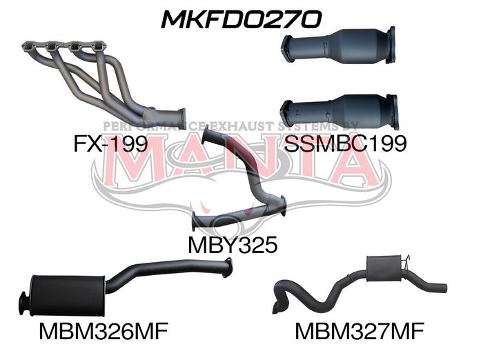 Falcon EA - EF V8 Sedan 3in With Extractors Muffler/Muffler