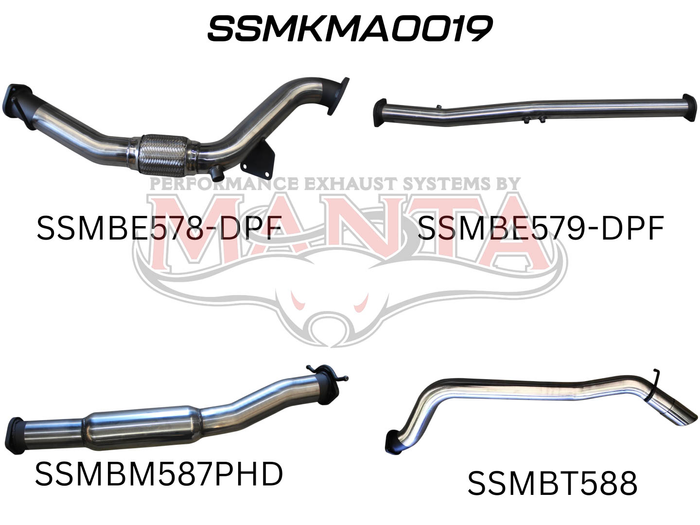 BT50  DPF 3.2L WITHOUT CAT & WITH HOTDOG (SSMKMA0019)