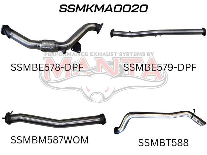 BT50  DPF 3.2L WITHOUT CAT & WITHOUT MUFFLER (SSMKMA0020)