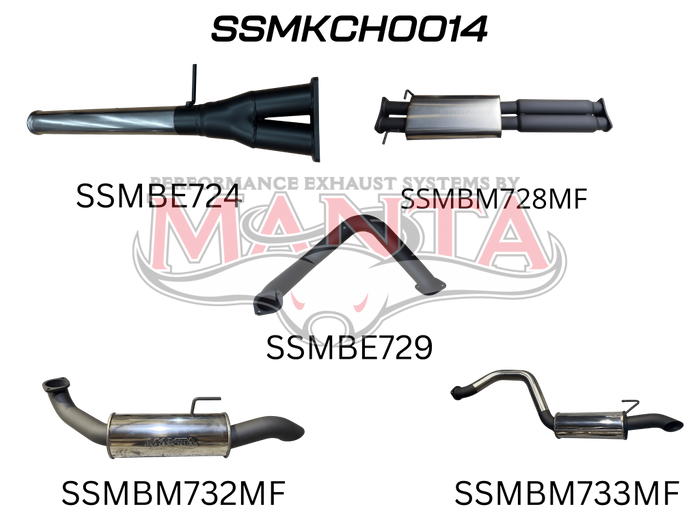 Chevrolet Silverado 1500 ZR2 6.2L V8 Cat Back Exhaust System with Centre & Rear Muffler (SSMKCH0014)