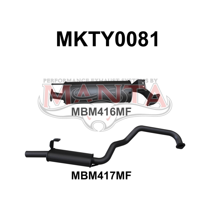 HZJ105 2.5in off Extractors Muffler/Muffler