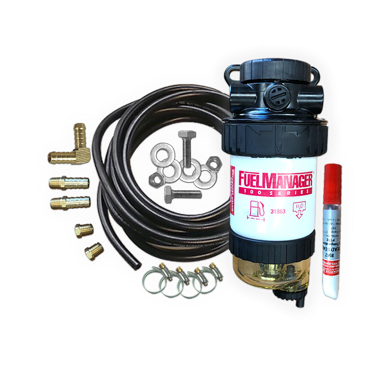 Mitsubishi Pajero 3.2L 4M41 2010-on - Fuel Manager Pre Filter Dual Bracket Kit OS-38-FM