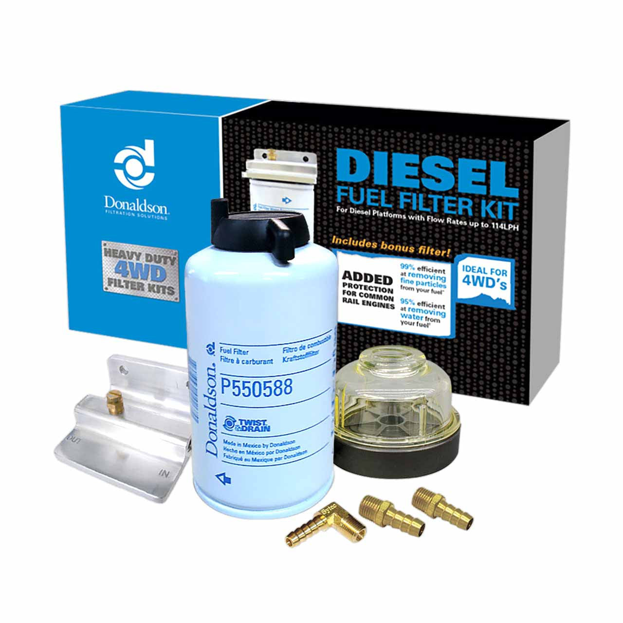 P902976 Universal Lo-Flow Donaldson Pre Filter Fuel Water Separator Kit