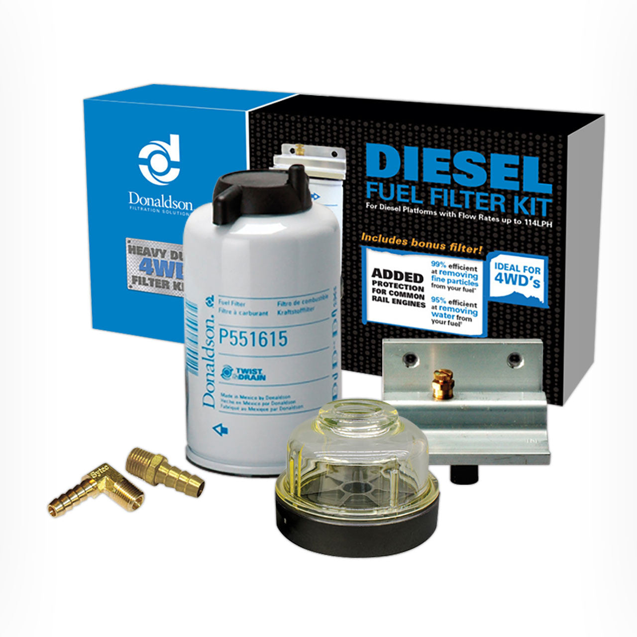 P903316 Donaldson Diesel Fuel Kit 3 Micron (3/8") for platforms with Flow Rates up to 114LPH