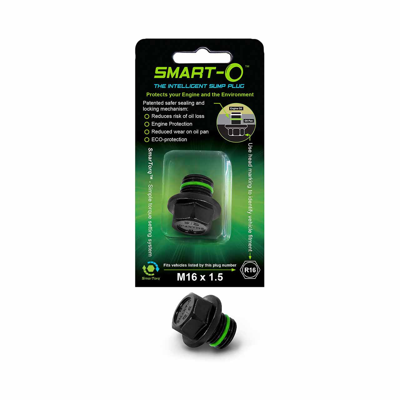 R16bp1 Oil Sump Plug (M16 X 1.5mm) Smart-O