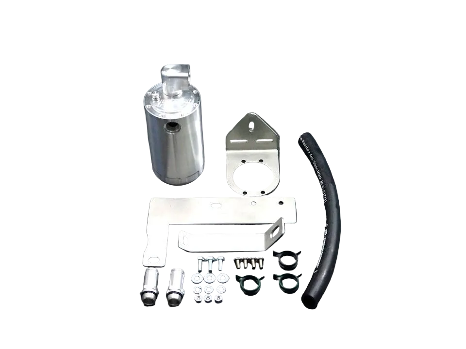 Collection of mechanical parts on a dark gray background