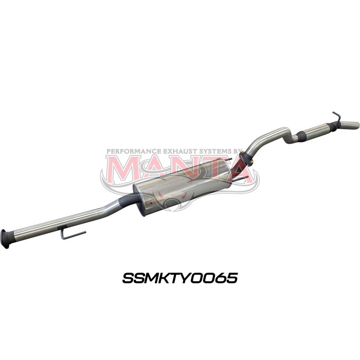 Toyota Hilux 150 4.0L V6 2.5in Cat Back Exhaust System, centre muffler, rear hotdog