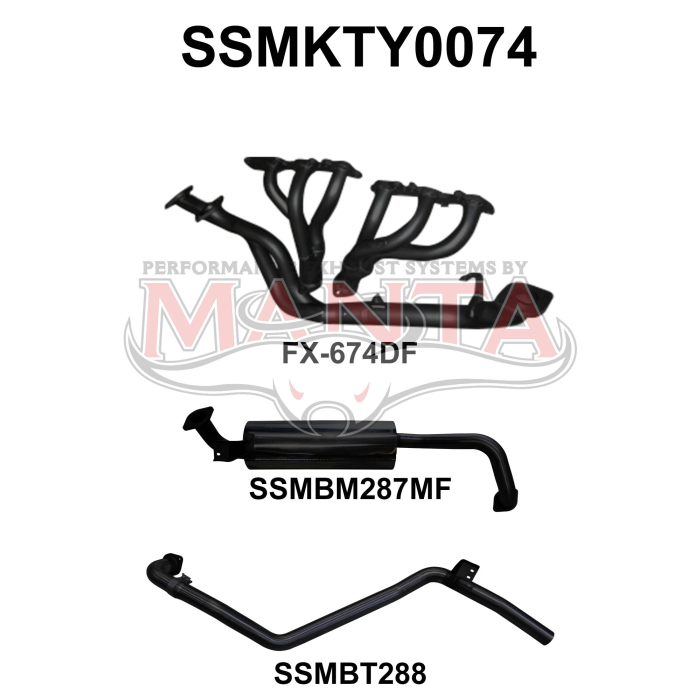 Landcruiser FZJ80 4.5L Extractors & 2.5in Full System