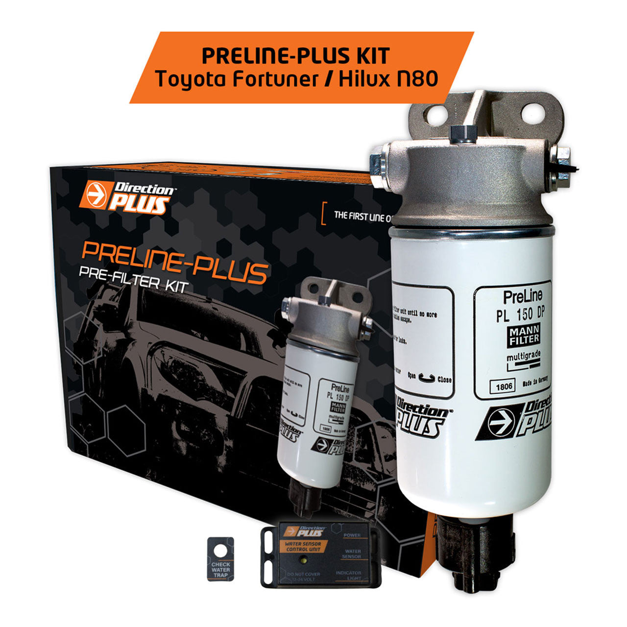Toyota Hilux 2.4L 2.8L N80 & Fortuner 2.8L 2016-on - Mann PreLine Pre Filter Kit PL628DPK