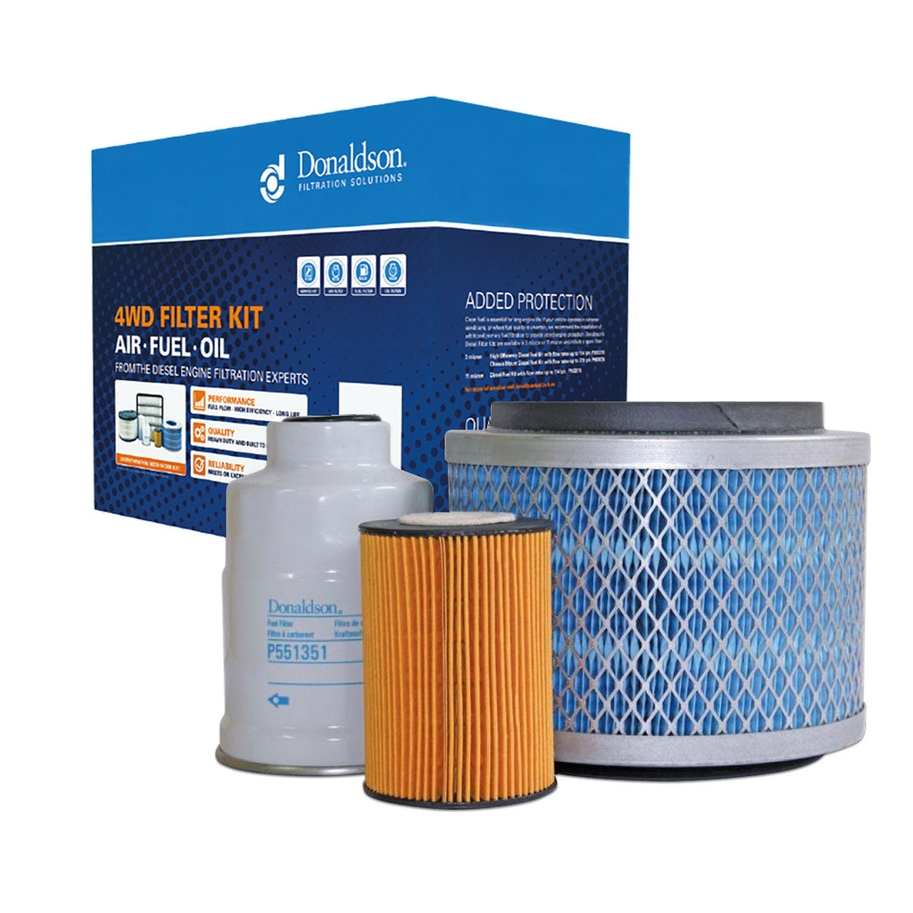X902760 Nissan Patrol (to jun2007) GU 3.0L ZD30 - 4WD Donaldson Filter Kit